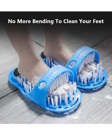Meidong Shower Foot Scrubber with Dead Skin Remover File | Feet Cleaner for Shower Floor | Suction Cups | 1PCS Blue - Buy Online on GoSupps.com