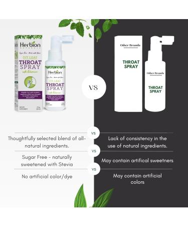 HERBION Naturals Throat Spray Soothes Respiratory Discomfort with The Power of English Ivy Marshmallow and Echinacea extracts for Adults and Children 2 Fl Oz Pack of 1 2 Fl Oz (Pack of 1) - Buy Online on GoSupps.com
