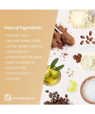 M3 Naturals Arabica Coffee Body Scrub with Collagen & Stem Cell - 12 oz Scrubber for Skin Care, Cellulite, Fine Lines & Stretch Marks - Buy Online on GoSupps.com