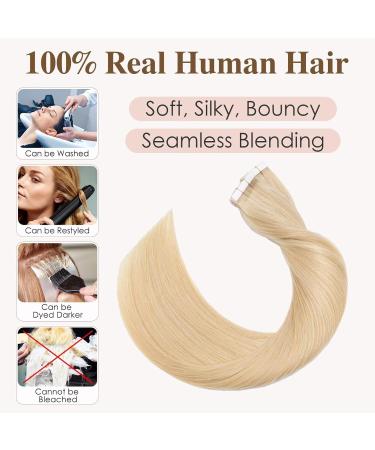 Tess Tape Extensions - Real Human Hair Medium Blonde #24 10 Pcs 18 (45cm) 25g | Remy Tape-In Hair Extensions - Buy Online on GoSupps.com
