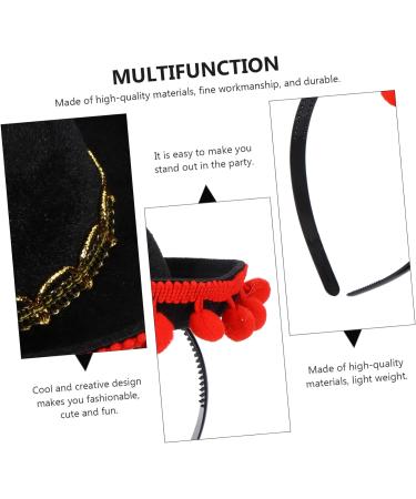 MUSISALY Carnival Headdress Hair Bands Mexico Headwear Headbands for Men Ball Fringe Sombrero Hats Cinco De Mayo Party Hats Mexican Party Hats Hair Hoop Men Hair Band Man Straw Hat Hairball 15 7cm Black - Buy Online on GoSupps.com