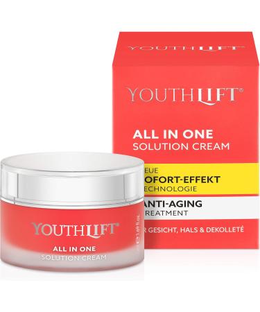 YOUTHLIFT All In One Solution Cream 50 ml antiaging cream with hyaluronic acid for smoother skin firming immediate effect moisturizing day care and wrinkle reduction vegan - Buy Online on GoSupps.com