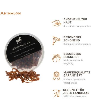 Animalon Mane Gum for Horses | Tear-Resistant Silicone Mane Accessories | 300 Pieces | Ideal for Horse Hairstyles and Grooming - Buy Online on GoSupps.com