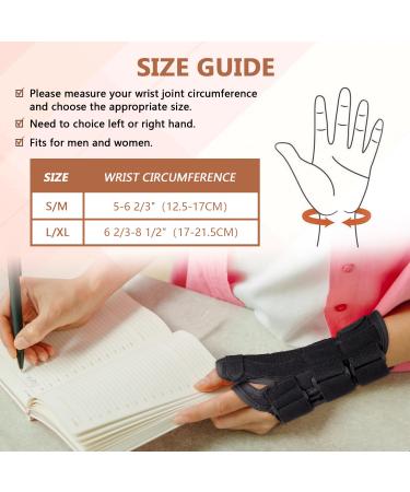Thumb Spica Splint & Adjustable Wrist Brace for Carpal Tunnel De Quervain's Tenosynovitis & Arthritis - Night Support for Men & Women - Buy Online on GoSupps.com