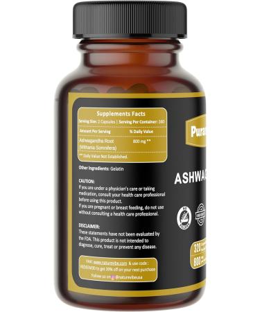 Puranicals Ashwagandha 320 Capsules & Moringa 320 Capsules Herbal Dietary Supplement | Easy Daily Use | Non-GMO Ingredients No Artificial Colors | Capsules Combo Pack - Buy Online on GoSupps.com