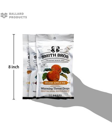 Ballard Products Smith Brothers Cough Drops Variety Pack - Warm Apple Pie, Wild Cherry, Honey Lemon - 3 Bags, 1 of Each Flavor - Bundle with Pocket Bag - Buy Online on GoSupps.com