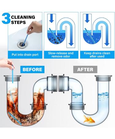 Buy Drain Sticks x48 Fast & Effective Drain Cleaning for Sinks Baths & Showers | Prevent Blockages & Odors - International Shipping - Buy Online on GoSupps.com