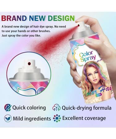 AIUEO Temporary Hair Color Spray Temporary Hair Dye 1-Day Washable Hair Color Spray Red Hair Spray for Christmas Party Halloween Cosplay-Fired Red 120 ml - Buy Online on GoSupps.com