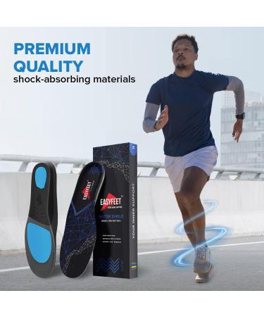 2023 Running Insoles | Odor Neutralizing, Sweat Absorbent, Arch Support | Men/Women Size M (9-10.5/10-11.5) Black - Buy Online on GoSupps.com
