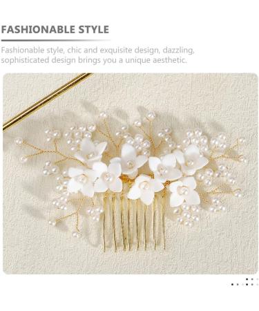 HAPINARY bridal comb bridal headpiece wedding headpiece wedding hair accessories hair gems for women bridal hair accessories hair accessory for women pearl Beautiful hair comb bride - Buy Online on GoSupps.com