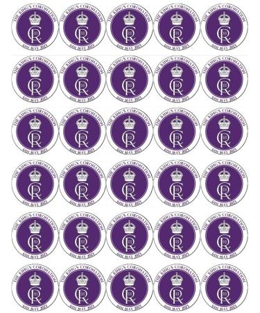 30 King Charles III Roayl Family Coronation Cupcake Toppers Edible Wafer Paper Fairy Cake Toppers Birthday Cakes Decorations