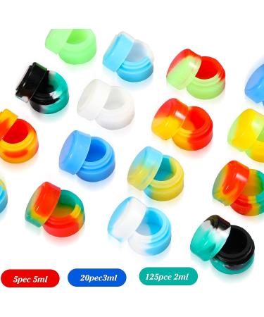 Silicone Wax Container Set | Non-stick Storage Jars for Oil Wax | 2ml 3ml 5ml | Includes Wax Carving Tool Mat | 153 Pieces - Buy Online on GoSupps.com