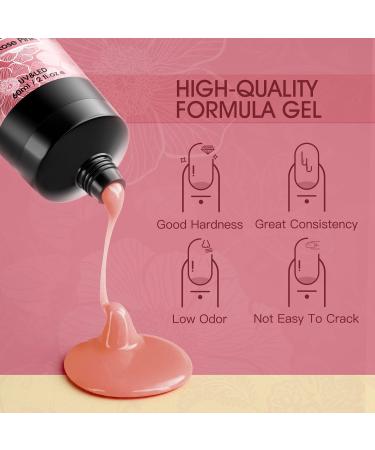 Rosalind Poly Nail Gel 60ml - Dusty Rose Pink UV/LED Acrylic Nail Extension Glue for Manicure Repair - Buy Online on GoSupps.com