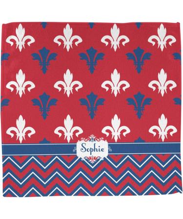 Personalized Patriotic Fleur de Lis Washcloth | YouCustomizeIt - International Shipping Available - Buy Online on GoSupps.com