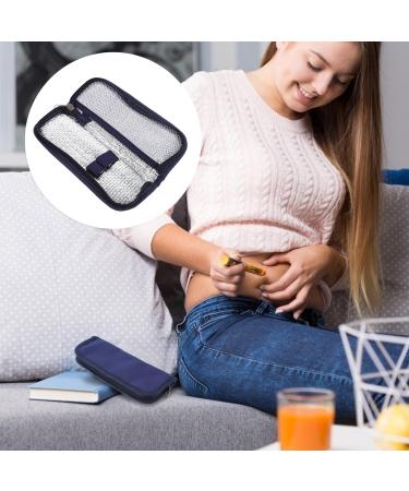 Healifty Insulin Cooler Case: Navy Insulated Cooling Bag for Insulin Refrigerator - 1Pc - Buy Online on GoSupps.com