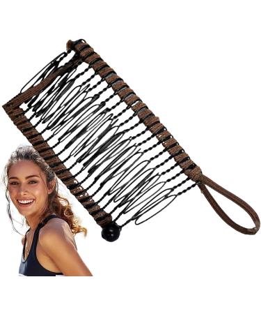 Large Size Stretch Banana Clips Banana Clip Comb Stretchy Banana Comb Hair Clips Clincher Combs Vintage Banana Hair Clips Holder Clip for Fixing Hair Banana Combs for Women With Thick Curly Hair Dark Coffee - Buy Online on GoSupps.com