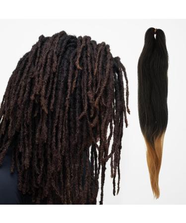 POPETPOP braided hair prestretched crochet braids Braiding hair pre Braid Hair Wig women's wigs pre stretched hair European and American Chemical fiber low temperature yarn Miss easy 65X7.5cm Light Brown - Buy Online on GoSupps.com