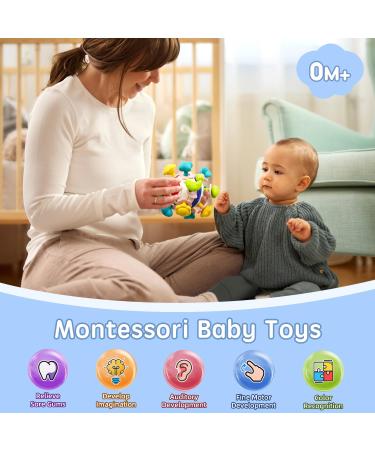 Montessori Baby Tooth Relief Toys | Rattling Ball for Infants 0-18 Months | Best Gift for 1-Year-Old Girls - Buy Online on GoSupps.com