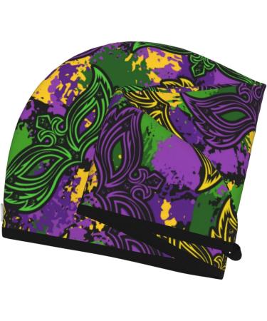 Mardi Gras7 Microfiber Hair Towel - Soft Super Absorbent Quick Dry Wrap for Long Curly & Thick Hair - Coral Velvet Hair Cap for Women - Buy Online on GoSupps.com