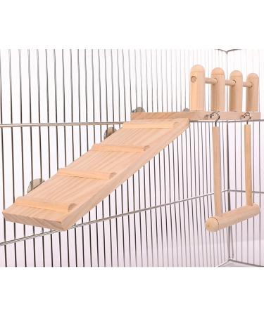 Bird Perches Cage Toys Play Gyms Stands with Climbing Ladder & Swing for Green Cheeks, Lovebirds, Chinchillas - Bird Cage Chewing Toys Set - Buy Online on GoSupps.com