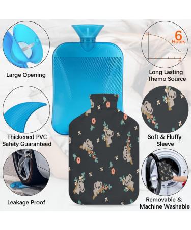 Tree Koala Hot Water Bottle with Fluffy Cover | 2L Pain Relief for Back Neck & Shoulders | Cozy Nights - Buy Online on GoSupps.com
