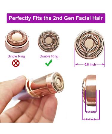 Facial Hair Remover Replacement Heads Generation 2 - 18K Gold-Plated Rose Gold - 4 Count - Compatible with Finishing Touch Flawless Hair Remover | As Seen On TV - Buy Online on GoSupps.com