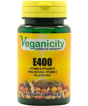 Veganicity E400 Heart Health Supplement - 30 Capsules 30 Count (Pack of 1)