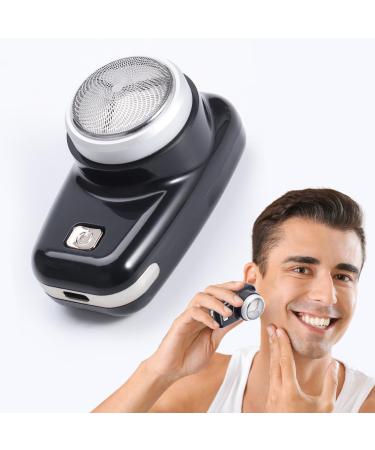 Generic Mini Shaver Portable Electric Shaver 2024 New Upgrade with LCD Screen Mini Electric Razor Shavers for Men One-Button Use USB Mini Shaver Charging Suitable for Home Car Travel (Black)
