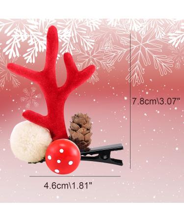 Boobeen Gifts Christmas Hair Clip - 2 Pairs Cute Reindeer Antlers Ears Hair Accessory Antlers Headdress Hairpin for Christmas Party Christmas 7-8 - Buy Online on GoSupps.com