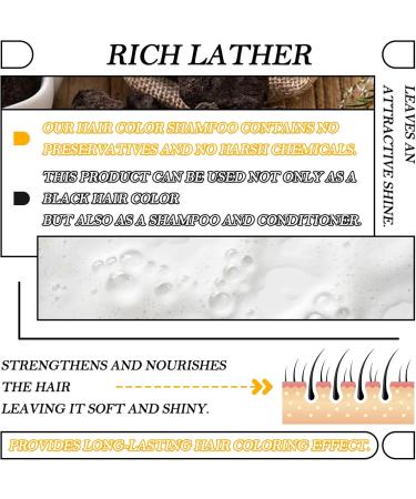 Black Hair Dye Shampoo 3 in 1 for Gray Hair Coverage Long Lasting lnstant Hair Shampoo for Women and Men(100 ml) - Buy Online on GoSupps.com