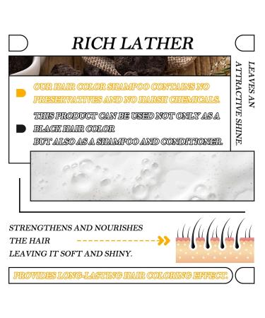 Black Hair Dye Shampoo 3 in 1 for Gray Hair Coverage - Long Lasting Instant Hair Color for Men & Women | 100 ml - Shop Internationally - Buy Online on GoSupps.com