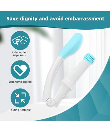 Portable Toilet Aids for Wiping - 15.7” Press to Fold Long Reach Comfort Bottom Buddy Wiping Aid - Travel Butt Wiper  - Buy Online on GoSupps.com