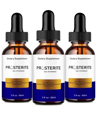 Prosterite Prostate Drops - All Natural Prostate Health Supplement Drops Prosterite Liquid Formula for Urinary and Prostate Care Prostate Relief Supplement for Daily Wellness Reviews (3 Pack)