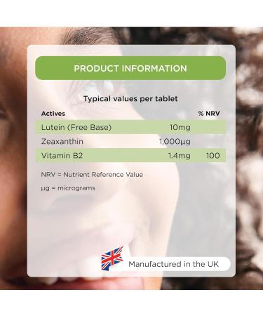 Healthspan Retinex 10mg | 60 Tablets | Natural Lutein & Zeaxanthin | Vitamin B2 | Vegan - Buy Online on GoSupps.com