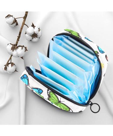 Menstruation Bag with Zipper - Women's Tampon & Napkin Organizer | Butterfly Pattern Collection - Shop Now! - Buy Online on GoSupps.com