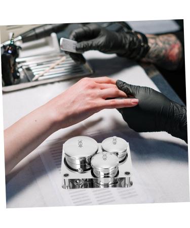 PartyKindom 1 Set Stainless Steel Cleaning Cup Acrylic Nail Tips Cup Mini Dish Nail Art Liquid Cup Nail Accessories Mini Dappen Dish Nail Liquid Holder Stainless Steel Cup Manicure Bracket - Buy Online on GoSupps.com