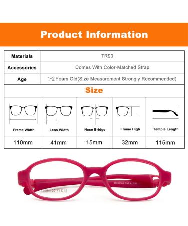 Enzodate No-Screw Monoblock Glasses for Kids 1-2Y | Safe & Comfortable Eyewear with Belt & Cord - Buy Online on GoSupps.com