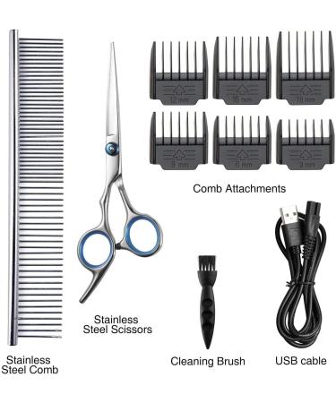 Bonve Pet Dog Clippers - Professional Low Noise Rechargeable Grooming Kit for Dogs, Cats, and Other Pets - Gold - Buy Online on GoSupps.com