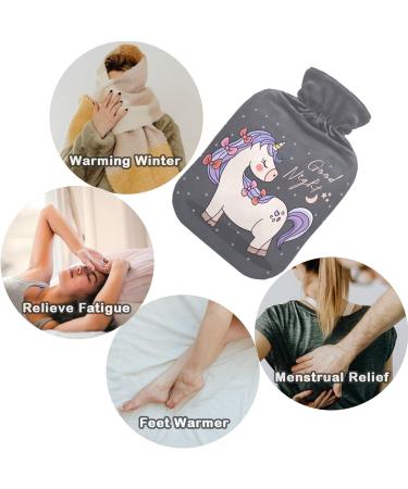Naanle Unicorn Hot Water Bottle - 2L Transparent Bed Warmer for Pain Relief & Cold Therapy | Ideal for Hands & Feet - Buy Online on GoSupps.com