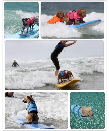 Dog Life Jacket - Swimming Safety Coat for Small & Large Dogs | XS Red Bone Vest with Handle - Buy Online on GoSupps.com