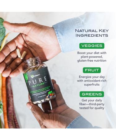 KaraMD Pure Nature | Greens Fruit and Veggies Supplement | Vitamins Fiber & Antioxidants | 20 Fruits and Vegetables Supplements for Energy & Digestion | Gluten Free & Vegan Friendly (3 Pack) - Buy Online on GoSupps.com