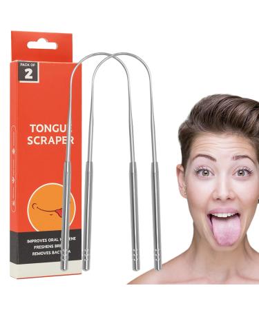 Buy Stainless Steel Tongue Scraper for Adults - Effective Tongue Cleaner to Reduce Bad Breath | ibuloule - Buy Online on GoSupps.com