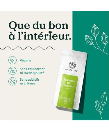 NATURE LOVE Organic Vegan Protein Powder - 1000g - from pumpkin seeds and sunflower seeds - 8 essential amino acids 59% protein - vegan protein powder - Buy Online on GoSupps.com