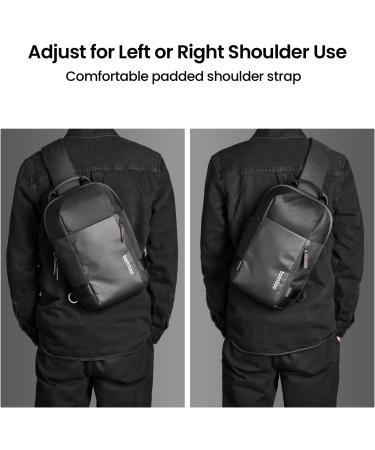 tomtoc Compact EDC Sling Bag for Nintendo Switch OLED & 11-inch iPad Pro - Water-resistant Crossbody Backpack for Travel, Work & Sport - 7L Black - Buy Online on GoSupps.com