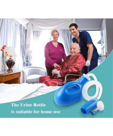 ONEDONE Portable Urinals for Men - Spill Proof Male Pee Bottle 68 oz with 45 Long Hose and Lid - Ideal for Hospital, Home, Camping, Car Travel (Blue) - Buy Online on GoSupps.com