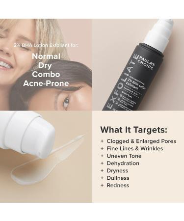 Paula's Choice 2% BHA Lotion Salicylic Acid Exfoliant 3.3oz - Facial Exfoliator for Blackheads, Enlarged Pores, Wrinkles - Buy Online on GoSupps.com