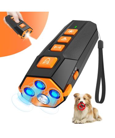 GNGNBH Dog Bark Deterrent Device Rechargeable 23ft Range Triple Sonic Sensors Dog Bark Control Devices with Sound&Ultrasonic Modes 25-30kHz Ultrasonic Anti Bark Device for Dogs Training&Behavior Aid
