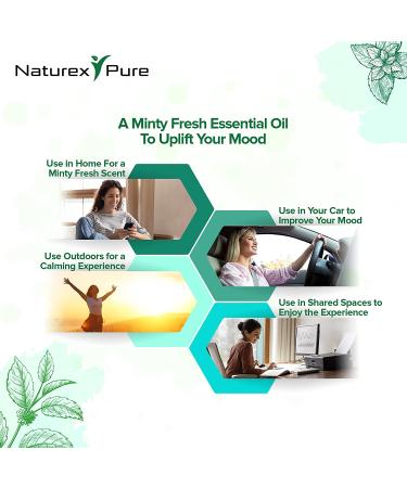 Naturex Pure Spearmint Essential Oil 4 Oz - 100% All Natural Aromatherapy Oil for Therapeutic Grade Oriental Body Massage & Skin Care w/ Premium Dropper - Buy Online on GoSupps.com