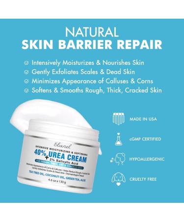 Urea Cream 40 with Salicylic Acid 4.6 Oz - Intensive Callus Remover for Dry Cracked Feet & Hands - Moisturizing & Exfoliating Foot Cream - 4.6 Ounce (Pack of 1) - Buy Online on GoSupps.com