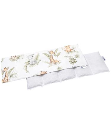 Medi Partners Kirschkernkissen 60x20cm 800g 100% cotton 5 chambers grain pillow large eco nature heat pillow cold therapy removable connection (safari) cotton safari - Buy Online on GoSupps.com
